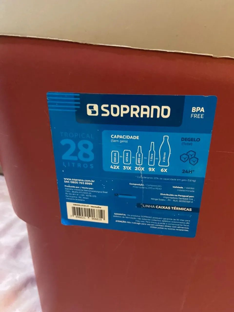 caixa térmica 28l soprano (usada) - Foto 3