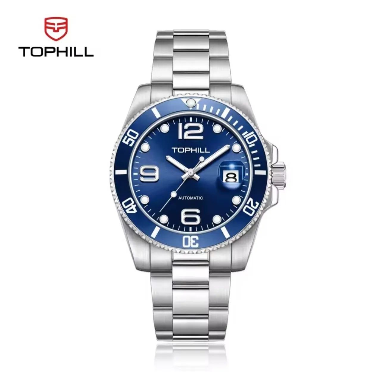 Relógio Automático Tophill TD006G azul 