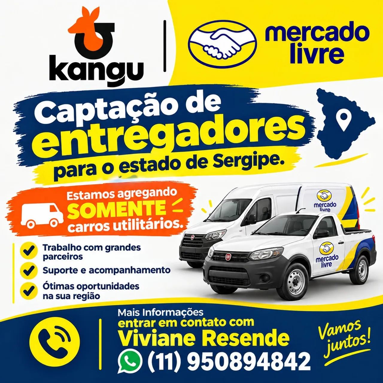 Captação de veículos utilitários com motorista.