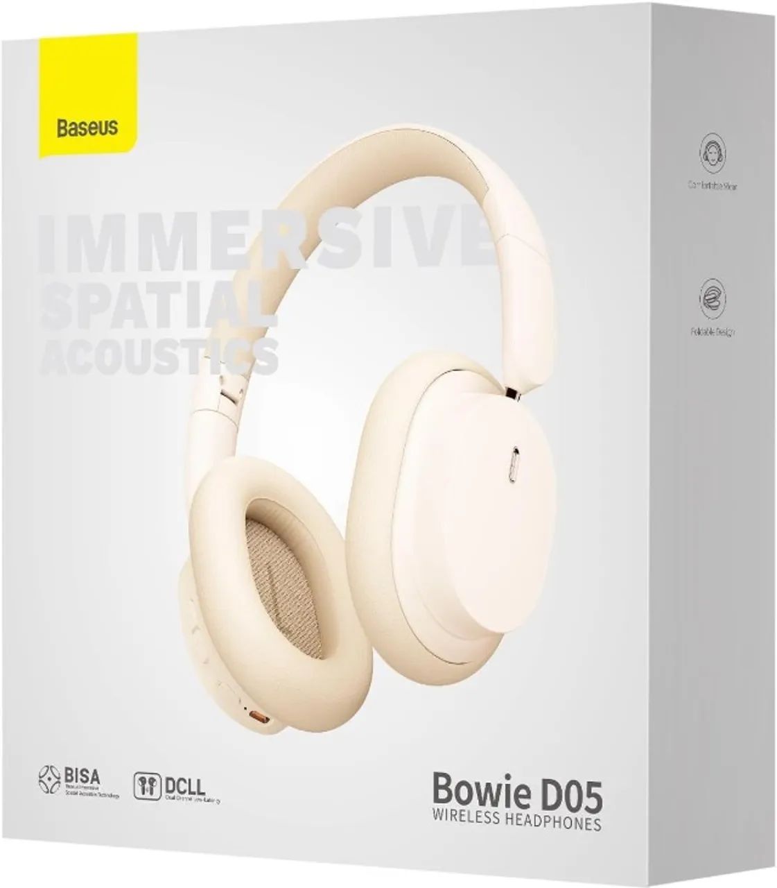 Headset bluetooth Baseus Bowie D05 - Branco creme - Novo - Foto 2