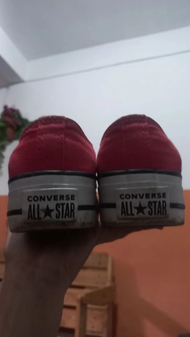 Converse All-Star plataforma vermelho TAM 37 - Foto 2