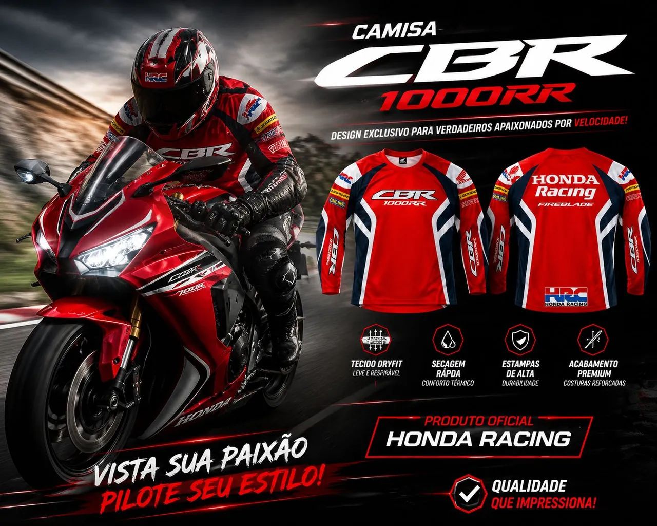 Camiseta Honda Racing - Foto 4