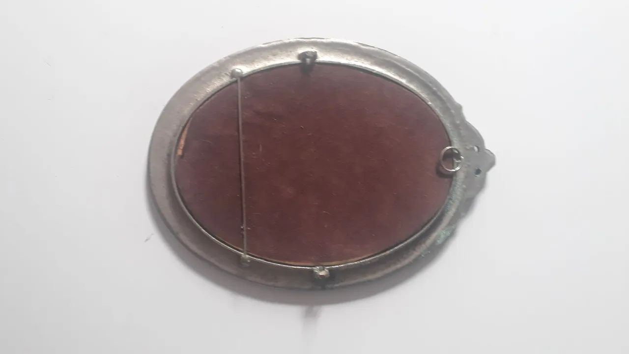 Porta retrato antigo oval  - Foto 3