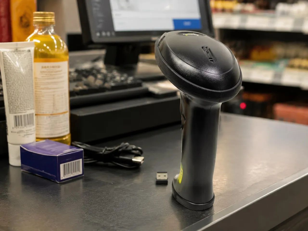 Leitor de Código de Barras Sem Fio Átomo MD2000 USB 2.4G - Foto 2
