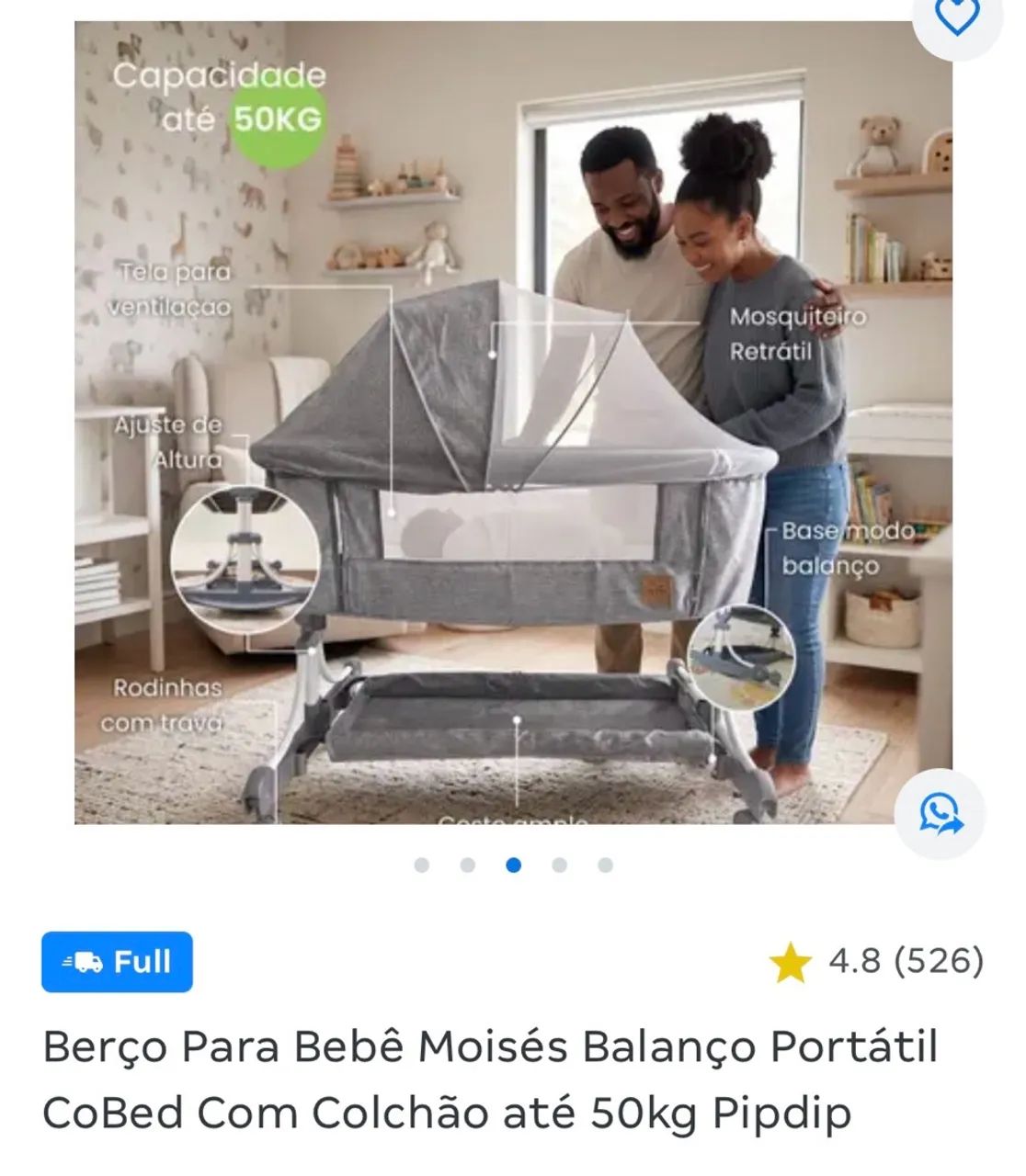 Berço Moisés desmontável  - Foto 4