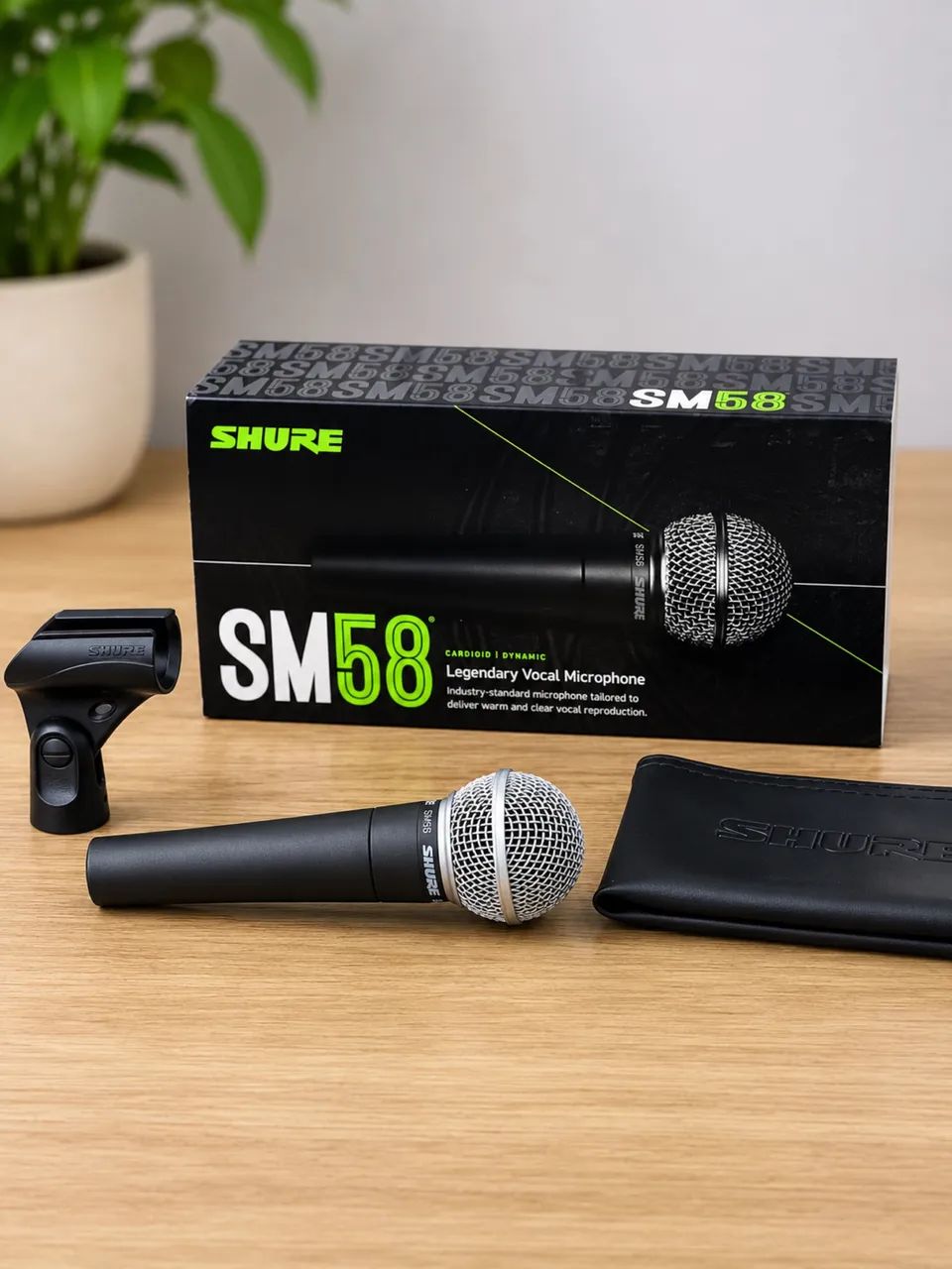 Microfone profissional Shure SM58-LC dinâmico cardioide