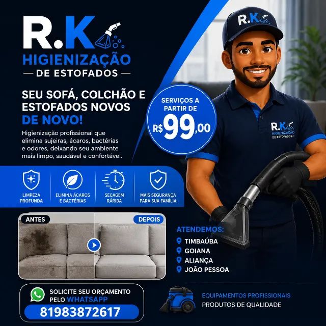 Limpeza de Sofá, Colchão e Estofados | Atendimento em Domicílio