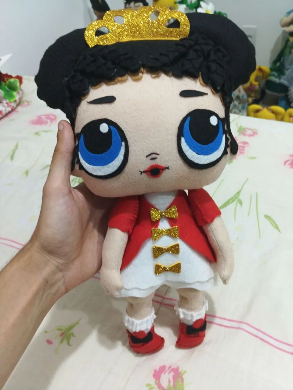 Boneca moranguinha artesanal feltro - Foto 5