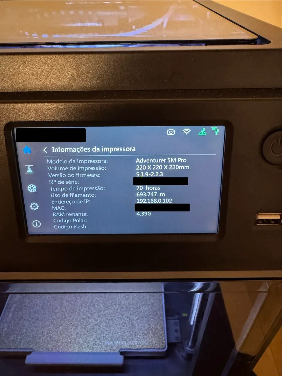 Impressora 3D FlashForge Adventurer 5M Pro - Praticamente Nova (menos de 100h de uso!) - Foto 3