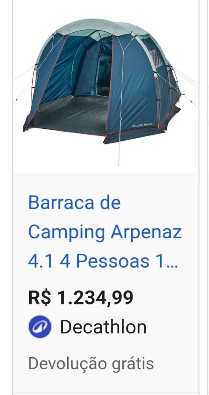 Barraca para camping Arpenaz 4.1 da Decathlon - Foto 3