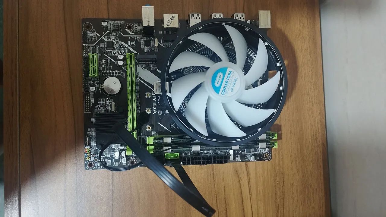  Placa-mãe QIYIDA + Cooler Knup KP-VR301 | Completa e Funcional. - Foto 2