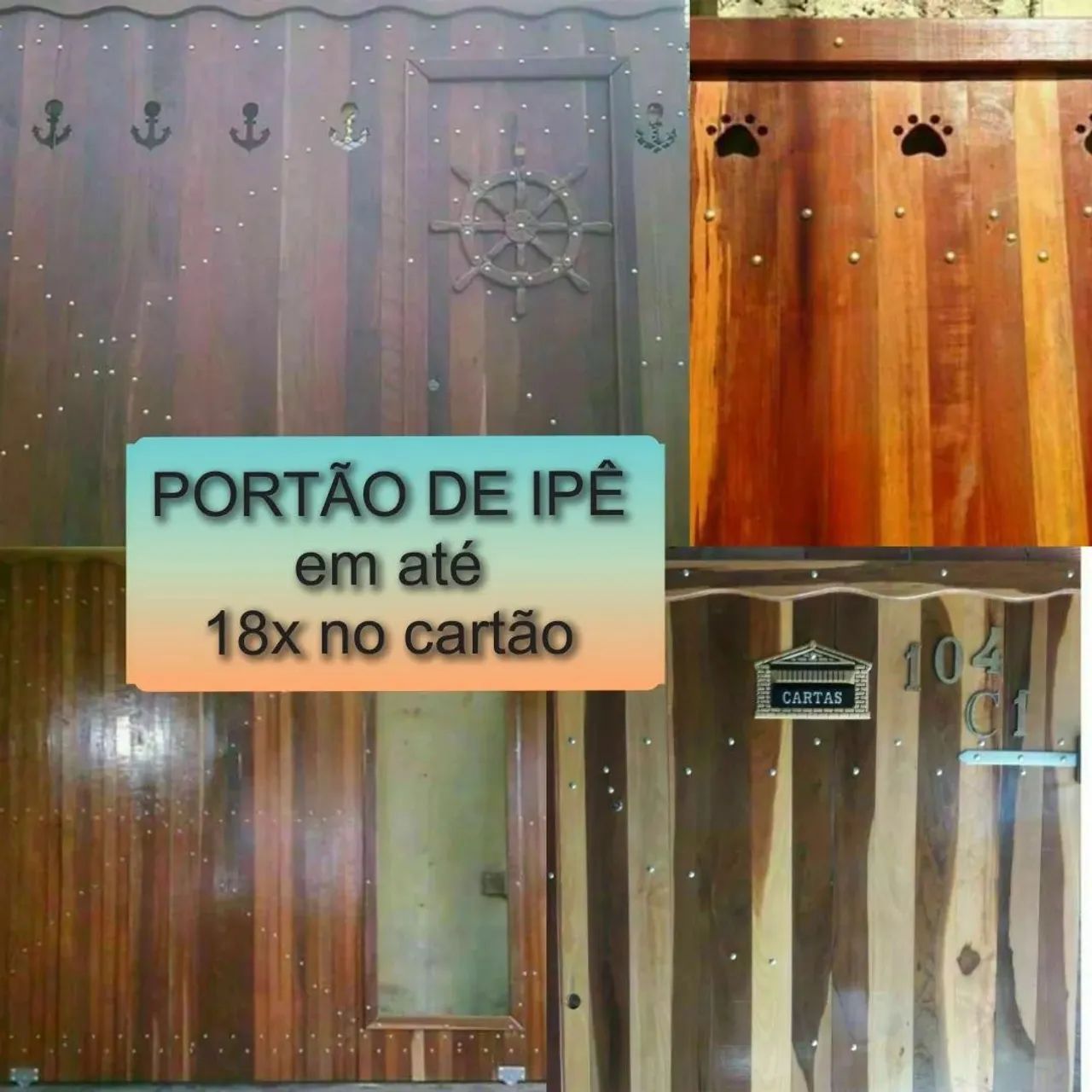 PORTÃO DE MADEIRA IPÊ EM ATÉ 18X  - Foto 5