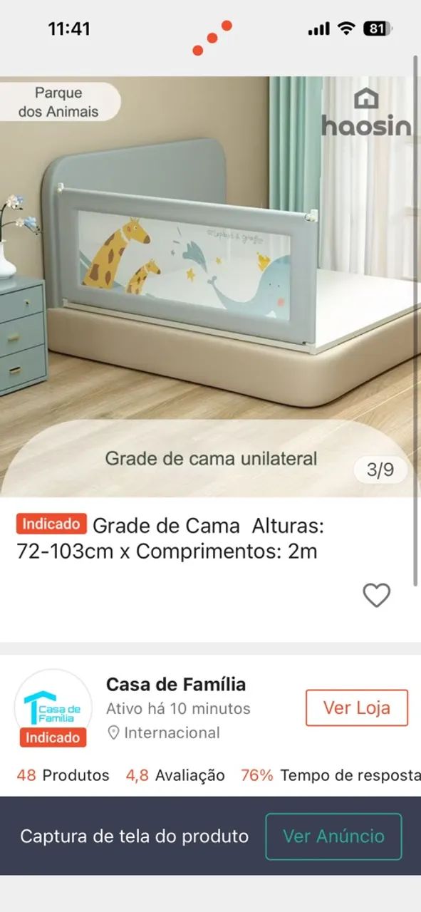 Grade MÓVEL BERÇO E CAMA  - Foto 2