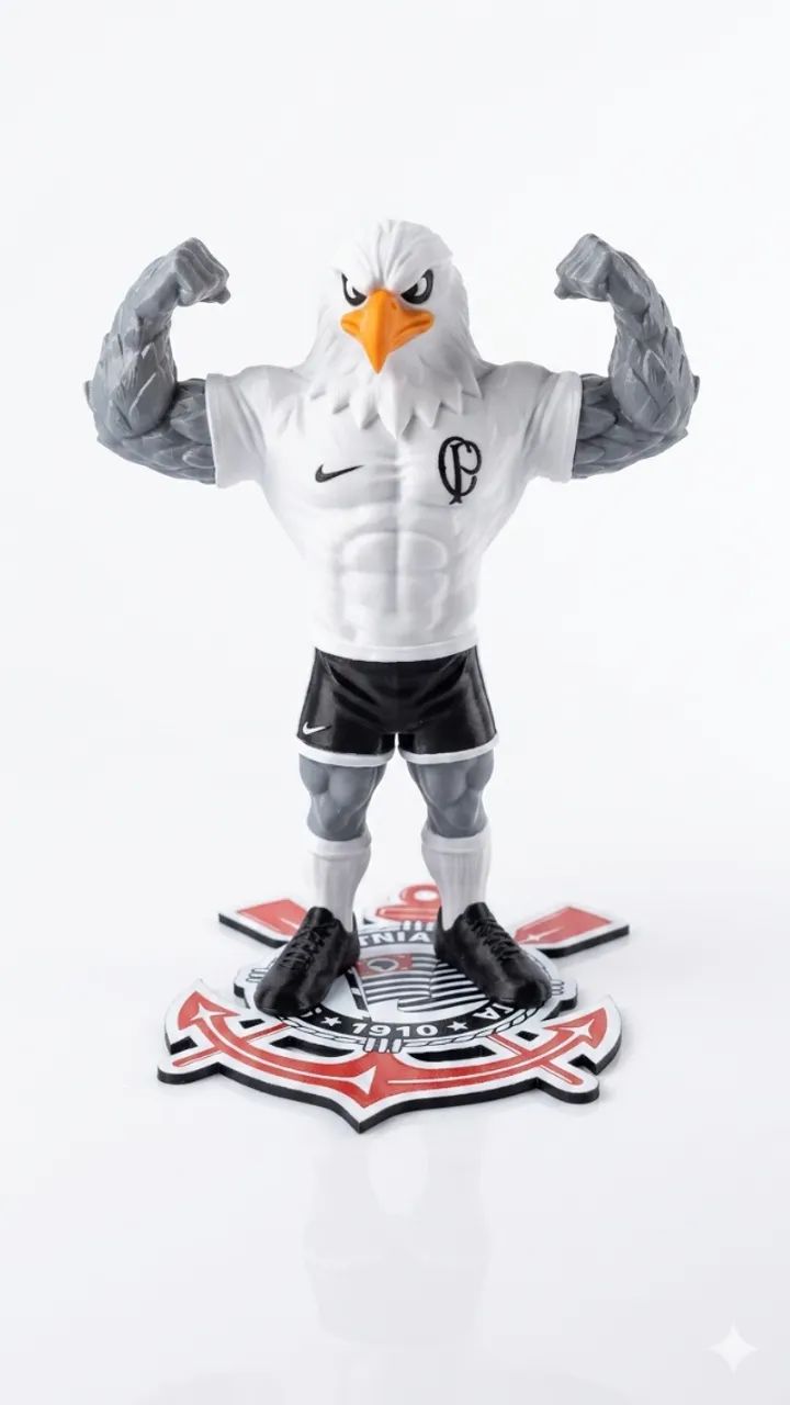 Mascote Corinthians com escudo (25cm)