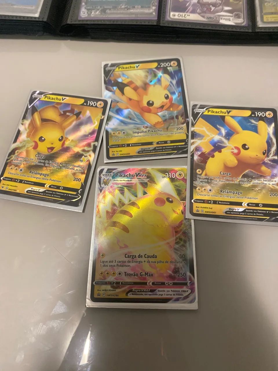 4 PIKACHU cards