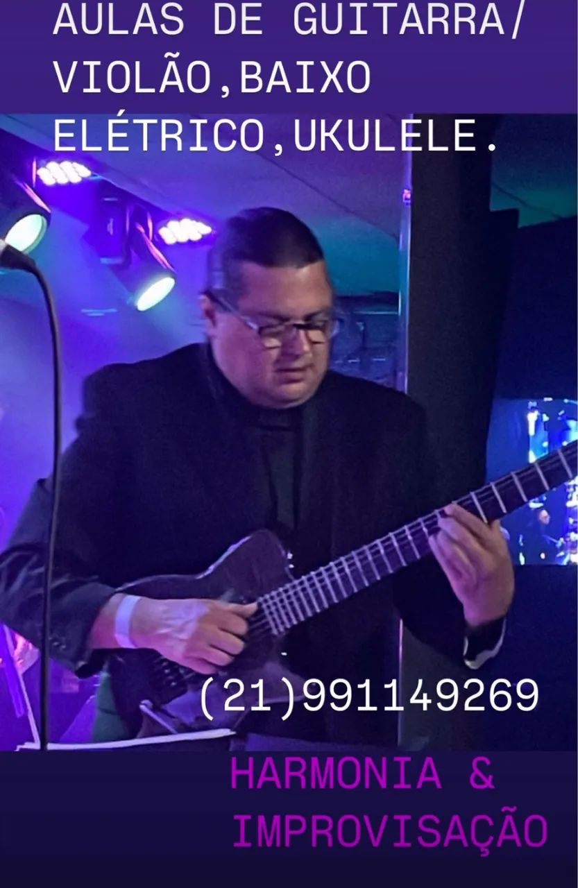 AULAS DE GUITARRA VIOLÃO BAIXO ELÉTRICO E UKULELE. HARMONIA E IMPROVISAÇÃO. - Foto 4