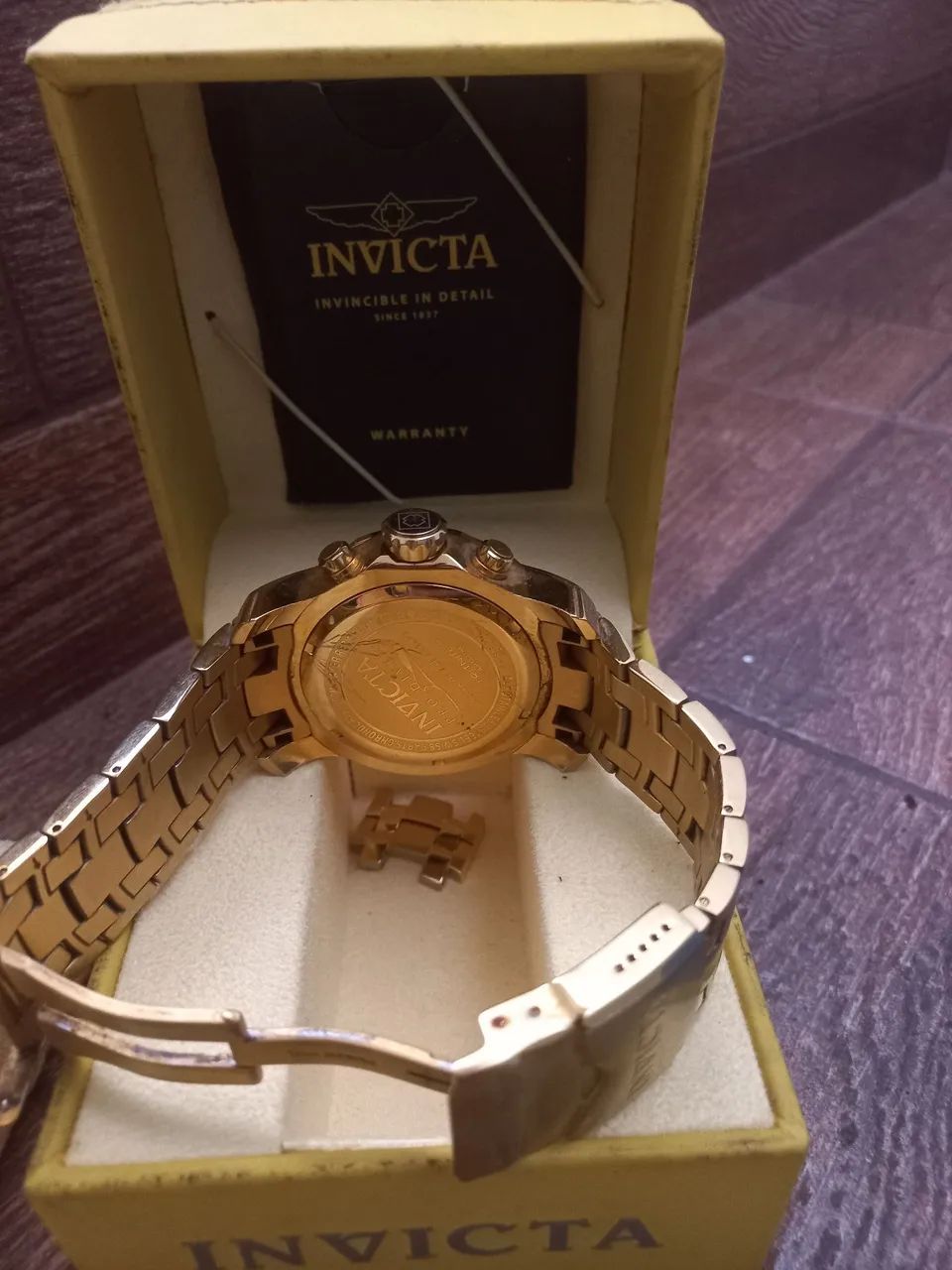 Relógio Invicta Original Dourado Luxo - Foto 3