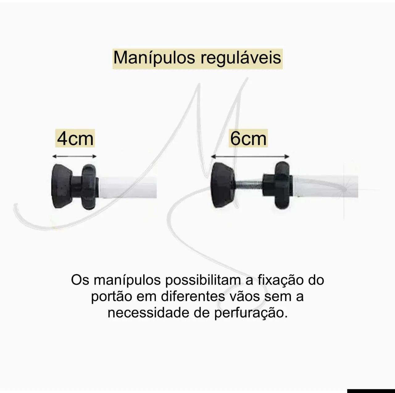 Cerca Grade P/Porta Portão Pressão Pet / Criança 70/99cm - Foto 5