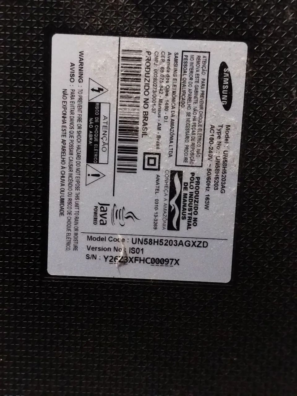 Tv Samsung smart LED 58 pol 