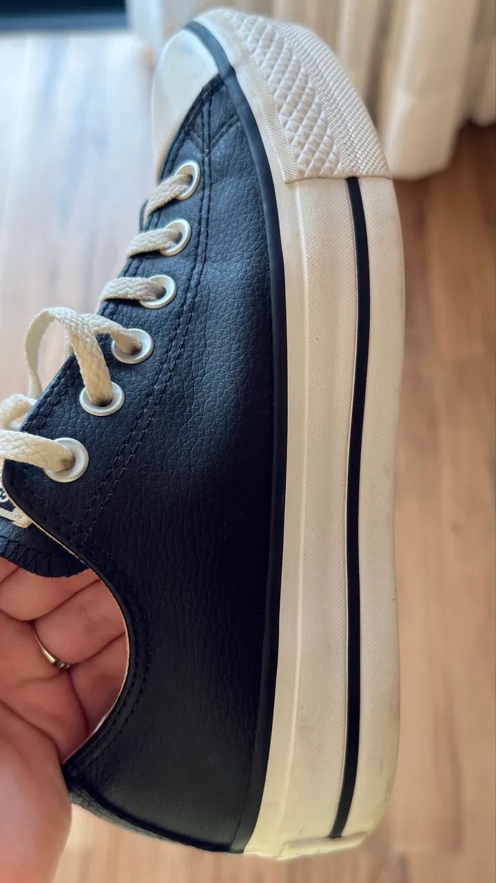 tênis converse all star plataforma couro  - Foto 2