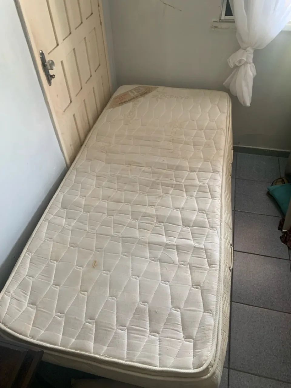 Cama de solteiro grande com auxiliar,ortocrin com tecido jacquard bambu - Foto 4