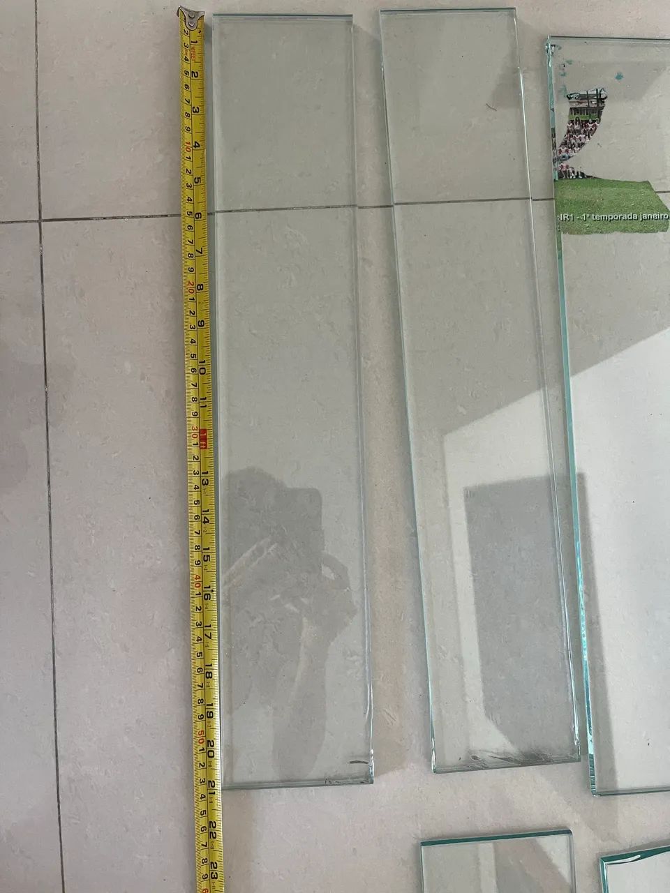 Lote 7 vidros para prateleira lapidado - Foto 4