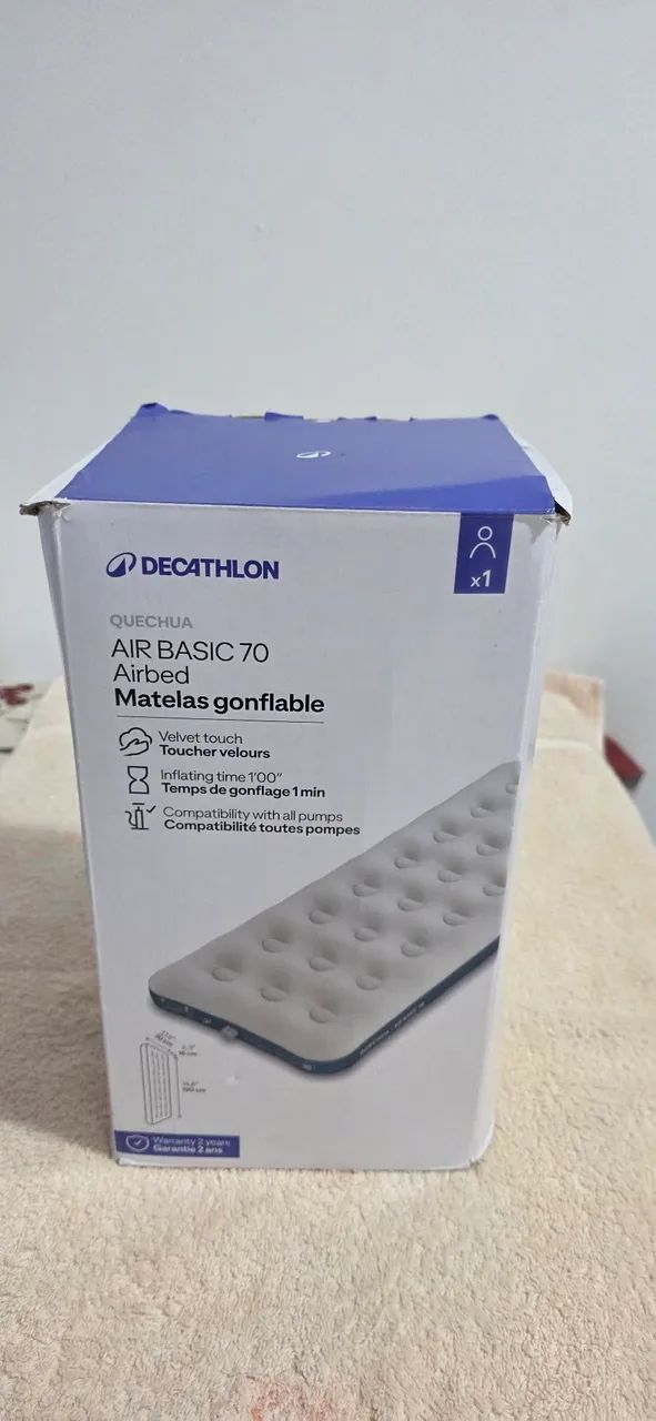 Colchao inflável quechua AIRBASIC 70- solteiro