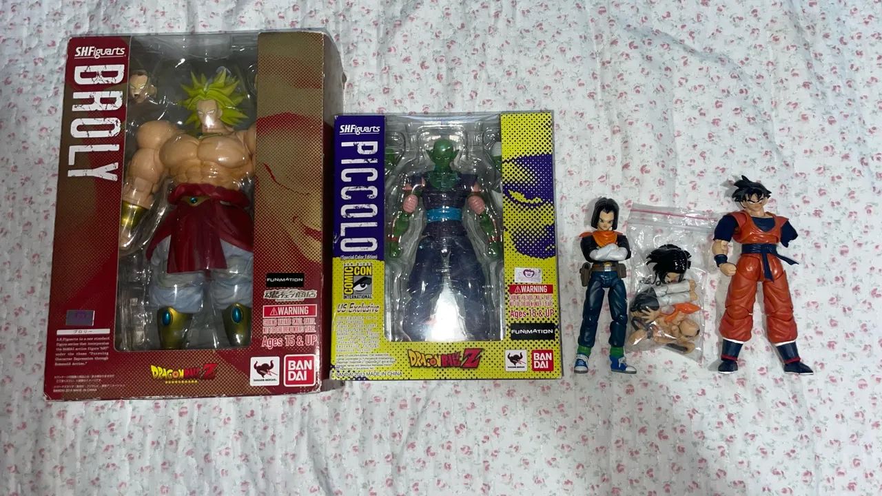 Figures sh figuarts Broly, Android 17, Piccolo e Gohan DF