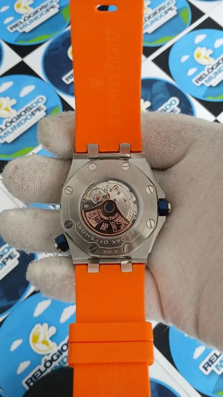 RELÓGIO AP ROYAL OAK AUTOMÁTICO LARANJA - Foto 5