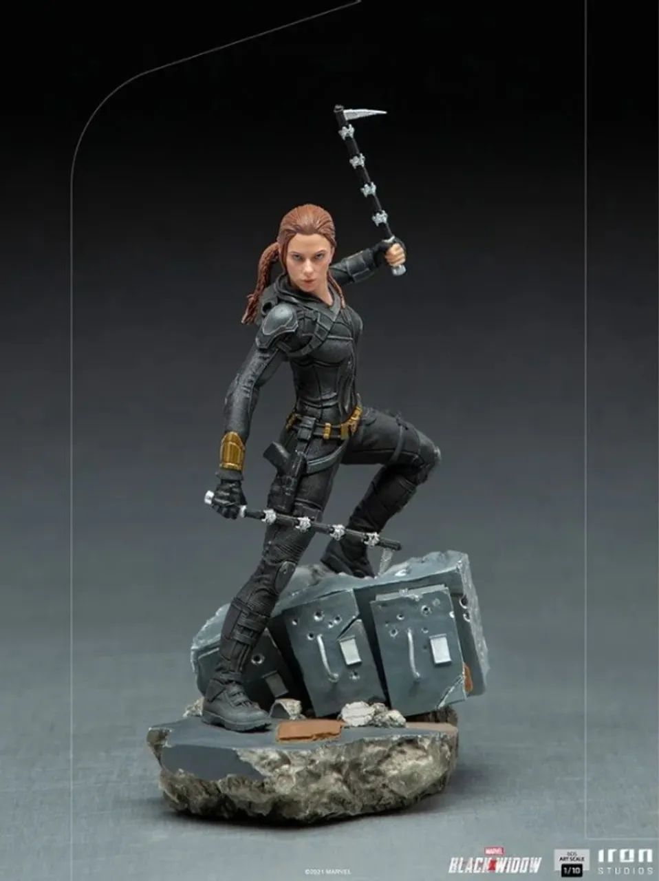 Estátua Miniatura Black Widow Viuva Negra 1/10 (IRON STUDIOS)
