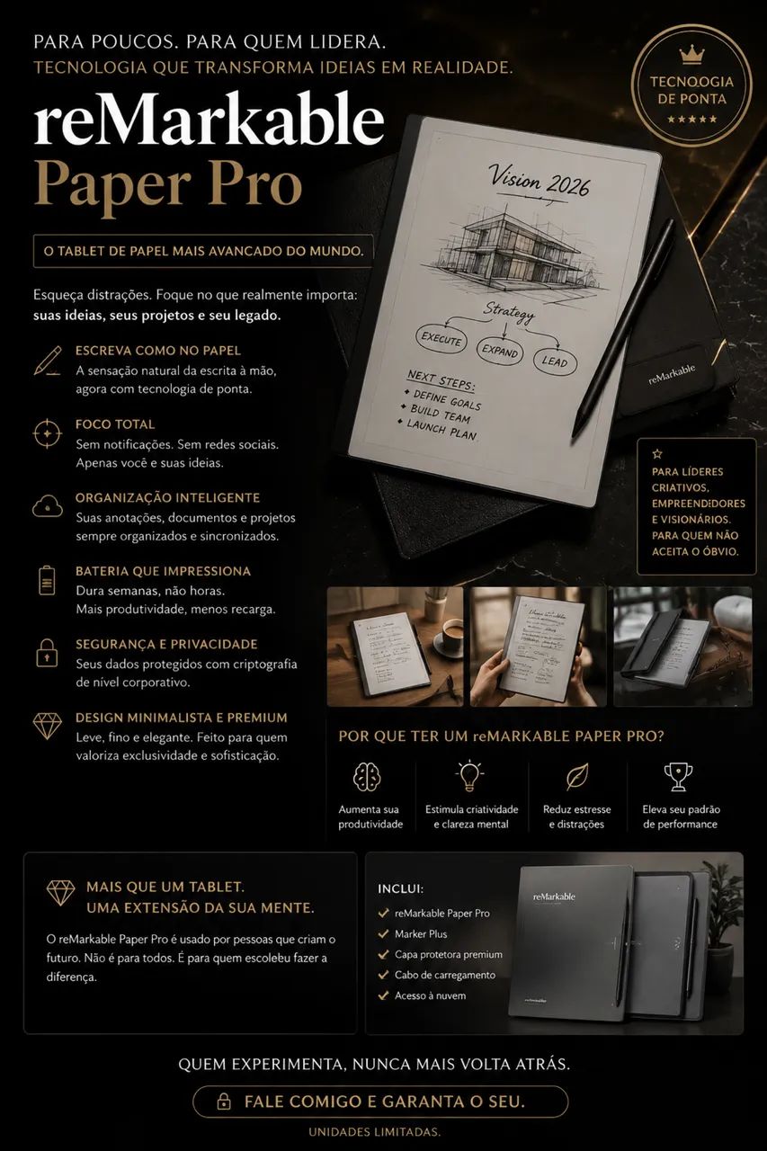 Caderno Digital ReMarkable Colorido Top