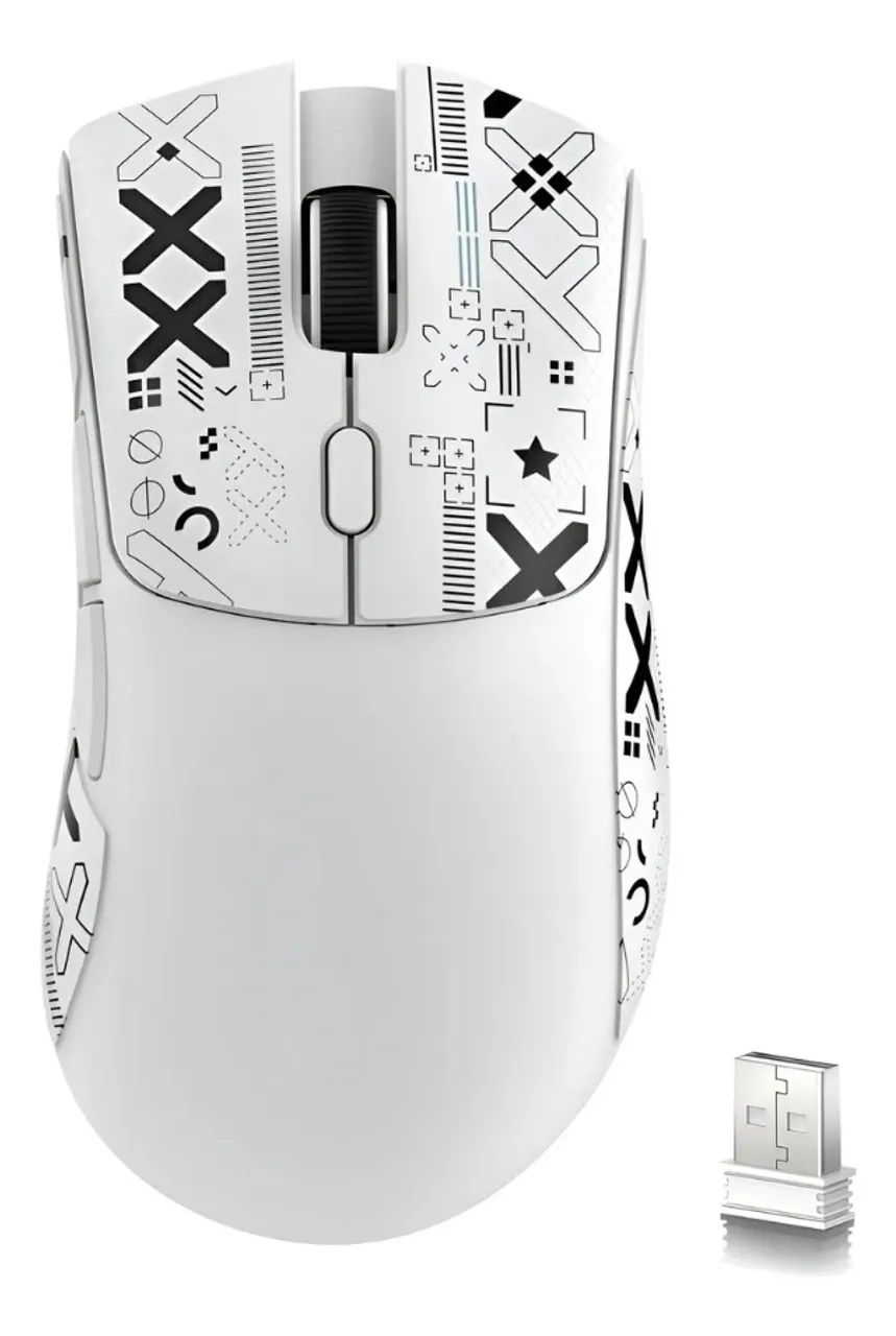 Mouse Gamer Sem Fio 2.4g Attack Shark Branco - Foto 2