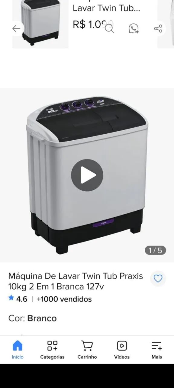 Caixa de engrenagens tanquinho 2 em 1 
