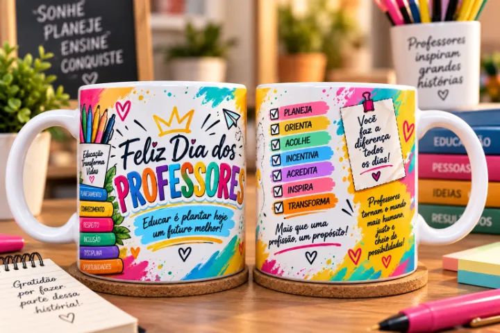 DIA DOS PROFESSORES - CANECAS PERSONALIZADAS