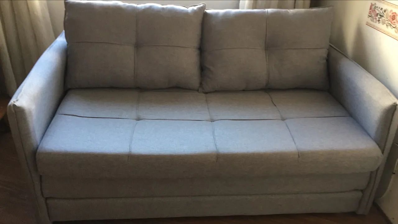 Sofá-cama de linho espaçoso  - Foto 2