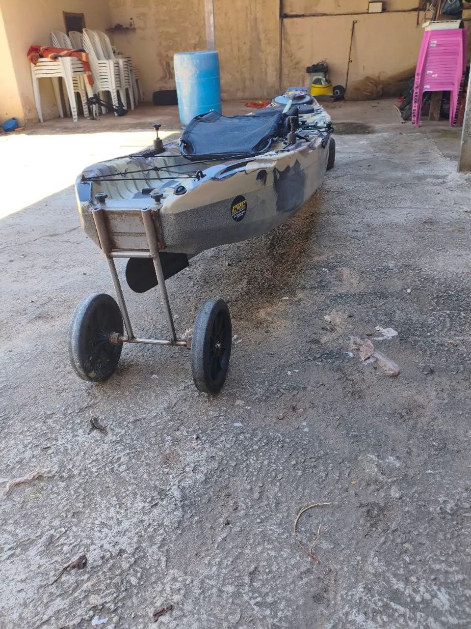 Caiaque milha náutico raptor, com carrinho para transporte. - Foto 4