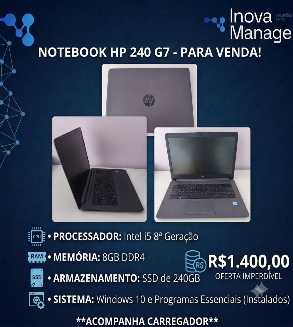 Notebook HP G7 