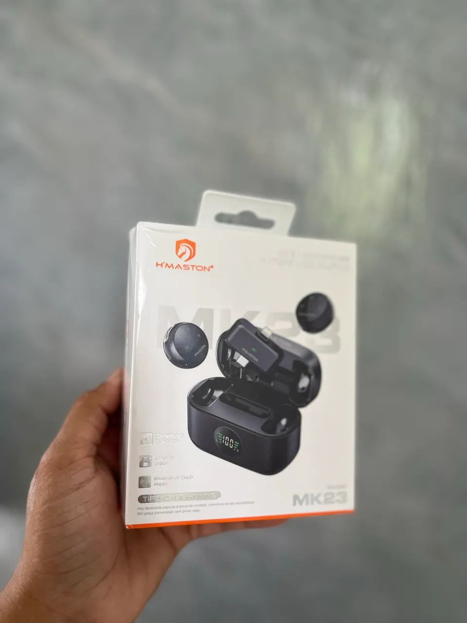 Microfone de lapela duplo iPhone e tipo C - ENTREGA A DOMICÍLIO 