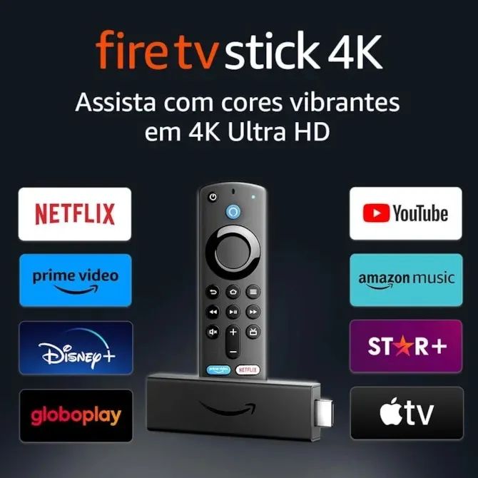 Fire Stick 4K Tv Ao Vivo com Cinema - Foto 4