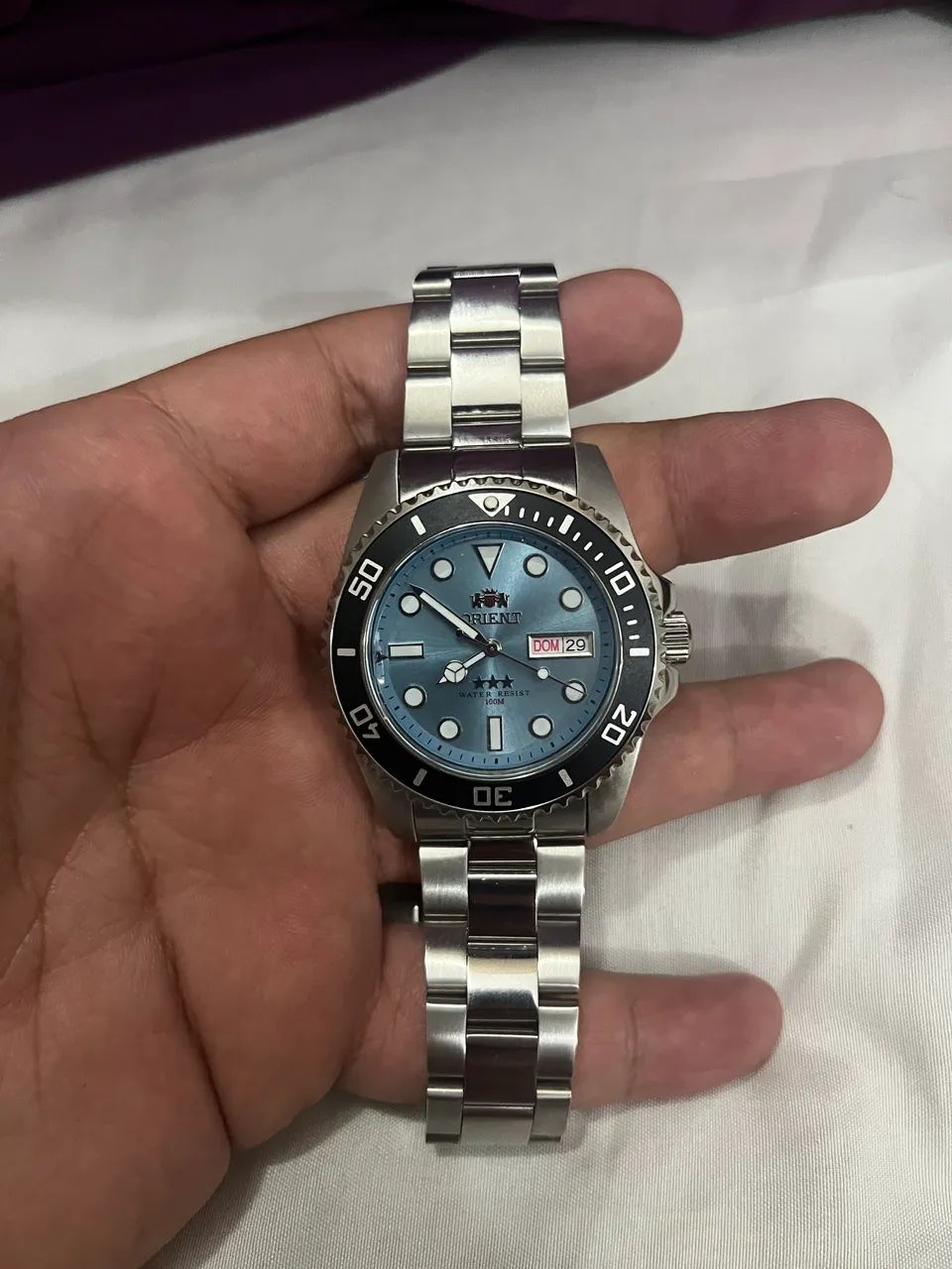 Relógio Automático Orient NH3SS010 42mm Azul (Não envio) - Foto 2