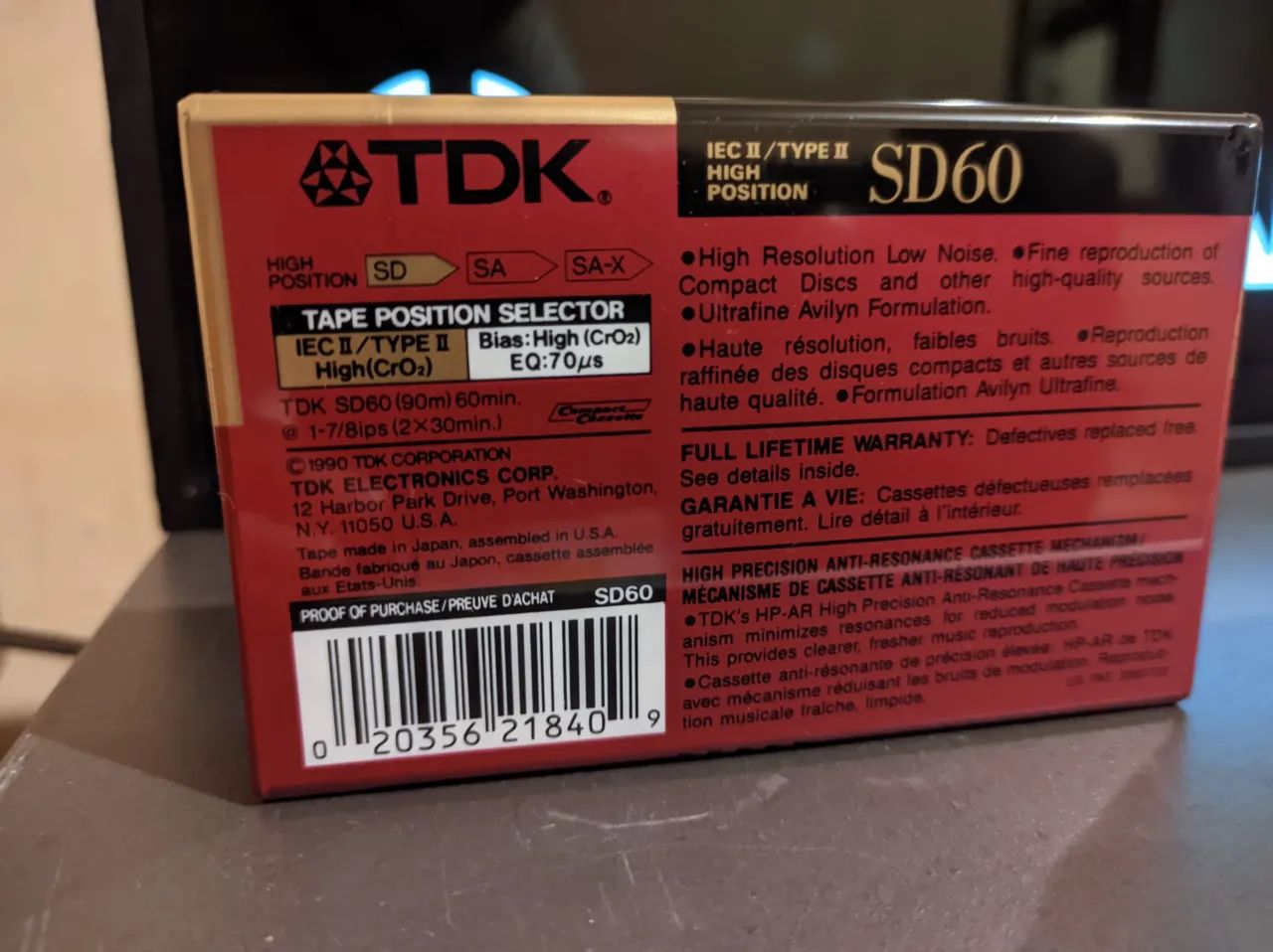 Fita K7 tdk SD 60 minutos importada  - Foto 3