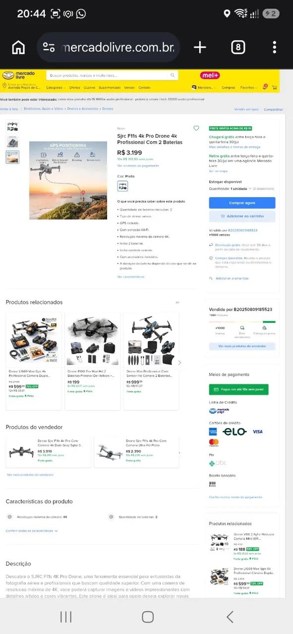 SJRC F11s 4K Pro Drone - Foto 2