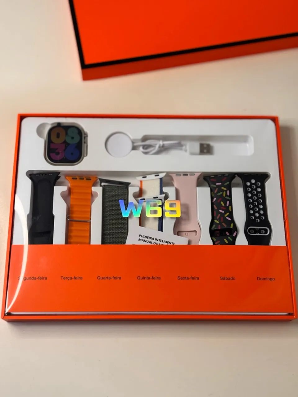 Smartwatch w69 7 pulseiras  - Foto 2