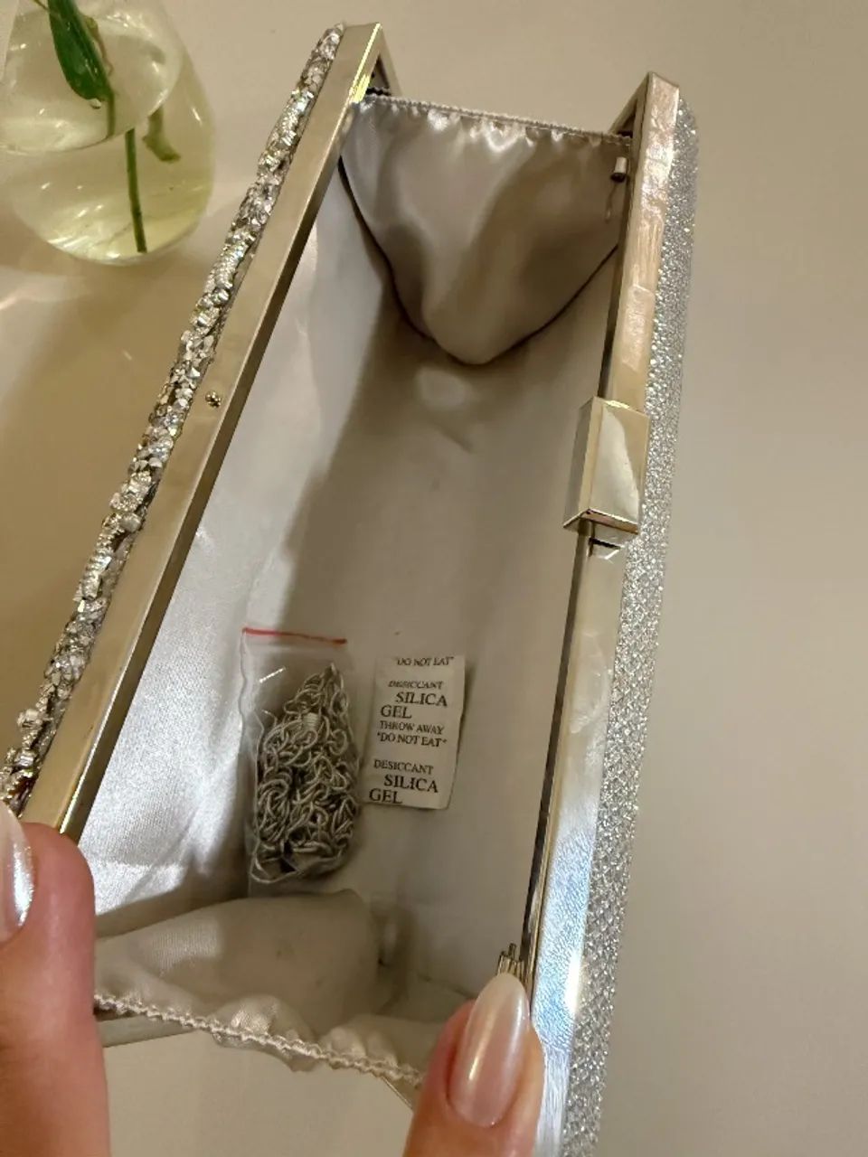 Clutch Festa Bolsa Prata - Foto 4