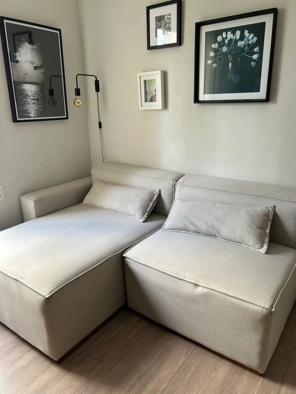 SOFÁ MODULAR 3 PEÇAS EM LINHO  - Foto 3