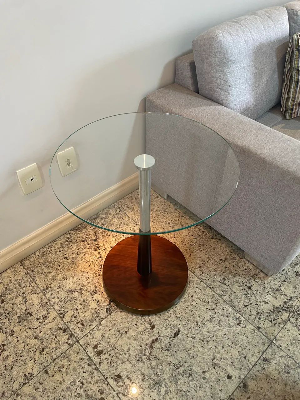 Mesa Lateral - Madeira & Vidro - Foto 2