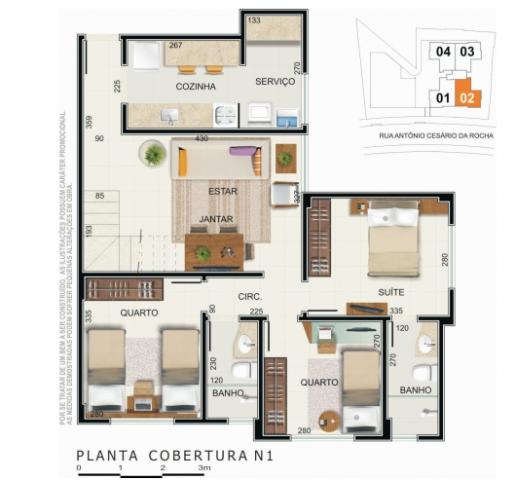 Cobertura Residencial ? venda, Caiçara, Belo Horizonte - CO0081. - Foto 9