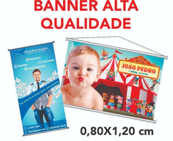 Banner em Lona 0,80x1,20 Personalizado, Alta Qualidade
