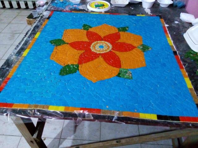 Carpet mosaic, tapete mosaico, mandala, rosa dos ventos, piso mosaico - Foto 6