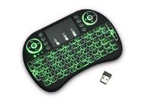 Mini Teclado Air Mouse Touch Sem Fio Tv Wireless Com Led